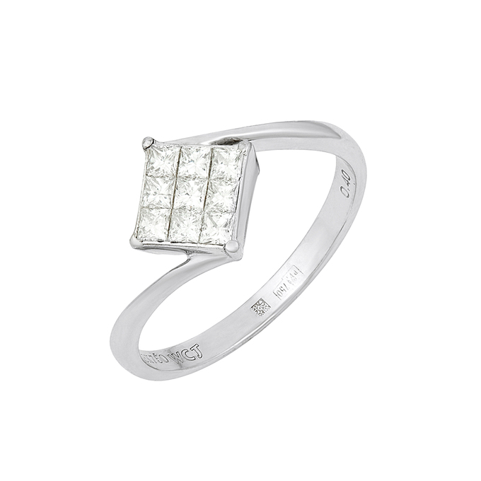 Кольцо из золота 750 пробы c бриллиантами