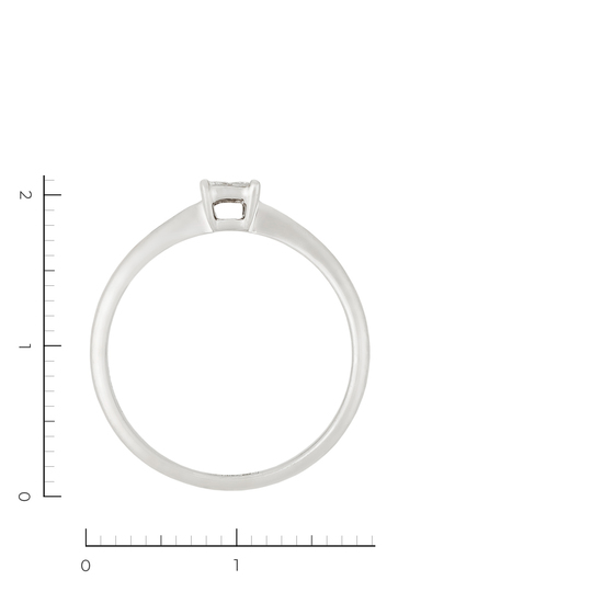Кольцо из белого золота 750 пробы c 4 бриллиантами, Л61023287 за 15900