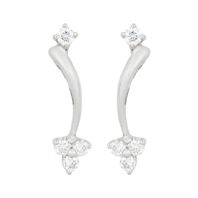 Серьги из золота 750 пробы c бриллиантами