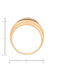 Кольцо из красного золота 585 пробы c 6 бриллиантами
