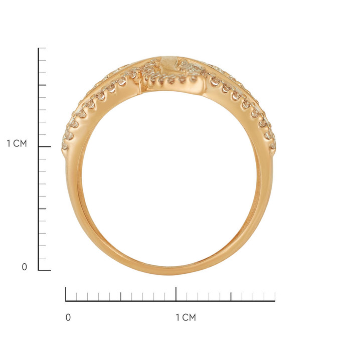 Кольцо из золота 585 пробы c фианитами, Л 6201 9494 за 43520