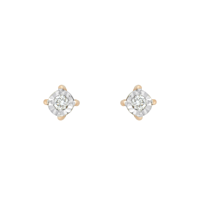 Серьги из золота 585 пробы c бриллиантами, К 0000 3999 за 19000