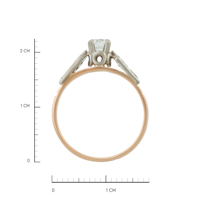 Кольцо из золота 583 пробы c бриллиантами, Л 2812 2485 за 118140