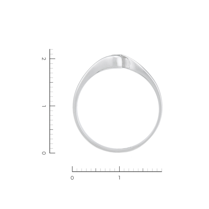 Кольцо из белого золота 585 пробы c 1 бриллиантом, Л 2805 9855 за 12600