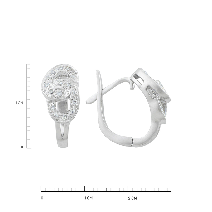 Серьги из золота 585 пробы c бриллиантами, Ц О007 2396 за 64000