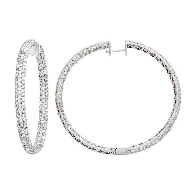 Серьги из золота 750 пробы с бриллиантами, Ц О007 3253 за 390000