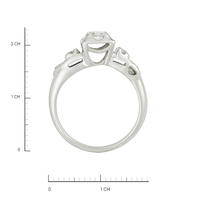 Кольцо из золота 585 пробы c бриллиантами, Л 3706 4206 за 123200