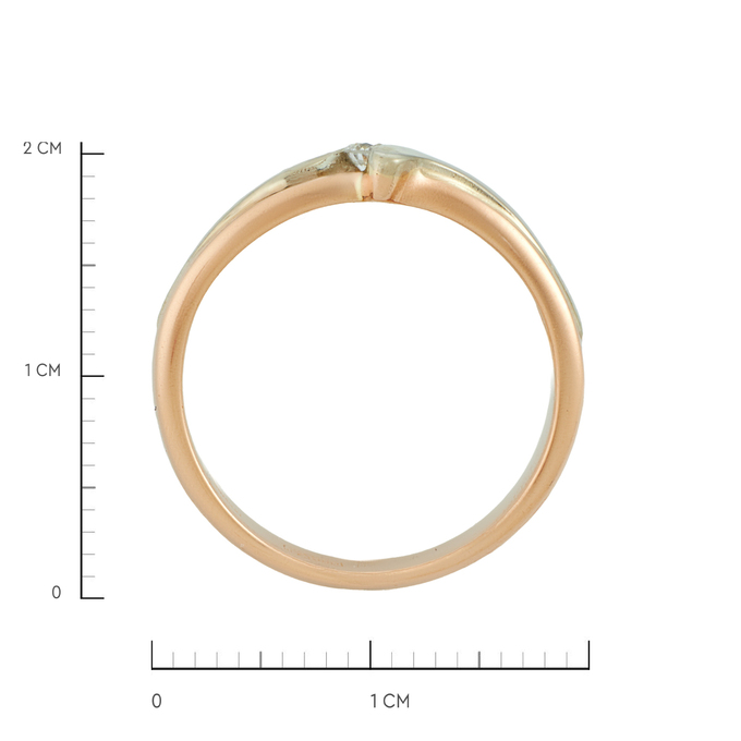 Кольцо из золота 585 пробы c бриллиантом, Л 3309 7597 за 55120