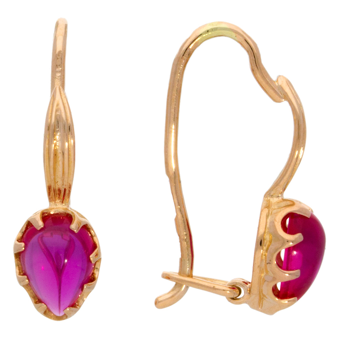 Серьги из красного золота 583 пробы