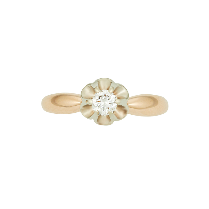 Кольцо из золота 585 пробы c бриллиантом, Л 7601 6447 за 66320