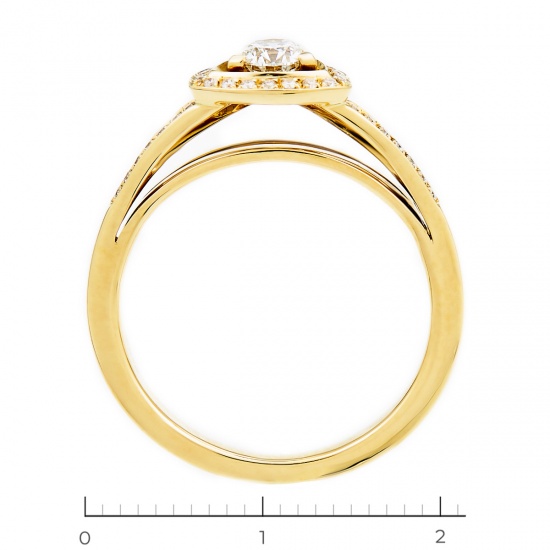 Кольцо из желтого золота 750 пробы c 52 бриллиантами, Л25074649 за 147500