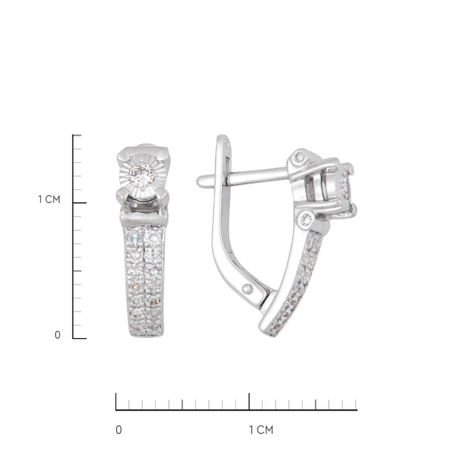 Серьги из золота 585 пробы c бриллиантами, Л 7601 7840 за 39600