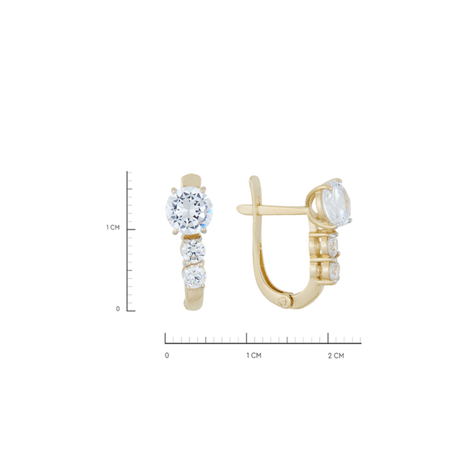 Серьги из золота 585 пробы c фианитами, Л 3506 8041 за 24960