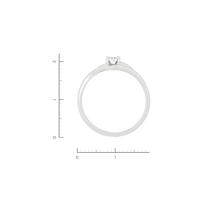 Кольцо из золота 585 пробы c 1 бриллиантом, Л 2414 5406 за 18800