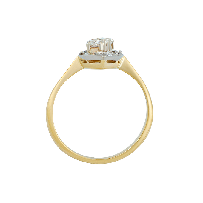 Кольцо из золота 750 пробы c бриллиантами