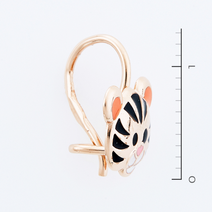 Серьги из золота 585 пробы c эмалями
