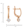 Серьги из золота 585 пробы c 2 фианитами