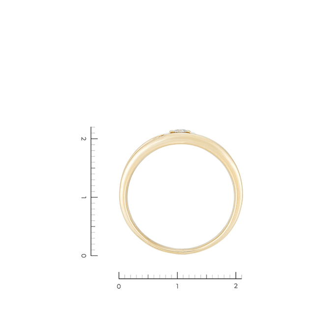 Кольцо из золота 750 пробы c 1 бриллиантом, Л 4600 2375 за 42320