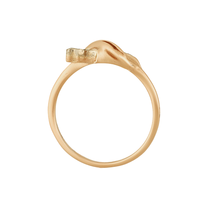 Кольцо из золота 583 пробы c бриллиантами