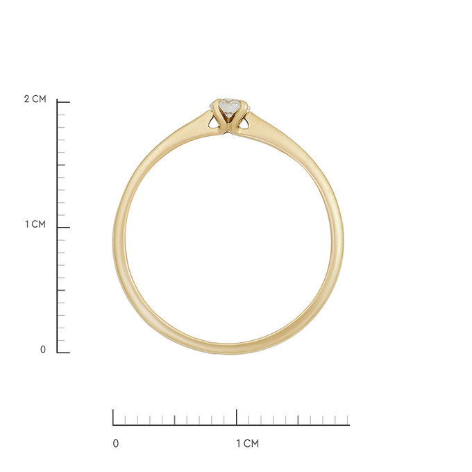 Кольцо из золота 585 пробы c бриллиантом, Л 5500 8993 за 32800