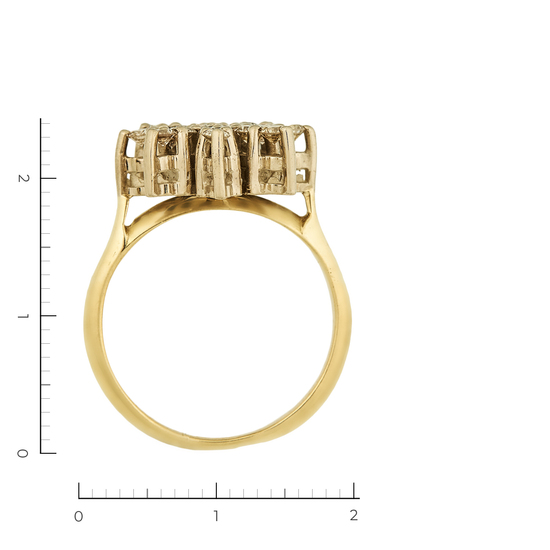 Кольцо из комбинированного золота 750 пробы c 17 бриллиантами, Л45070234 за 48250