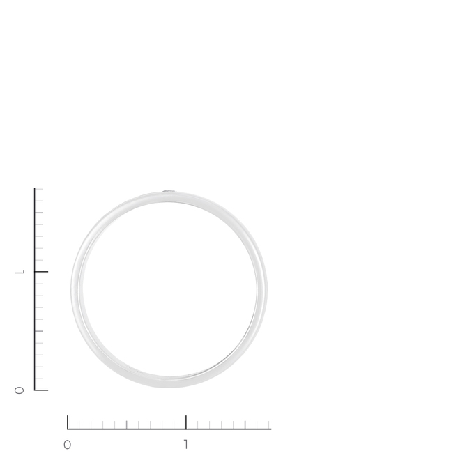 Кольцо из белого золота 585 пробы c 1 бриллиантом, Л 0616 1042 за 22330