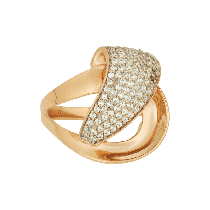 Кольцо из золота 585 пробы c фианитами, Л 4508 3361 за 44000