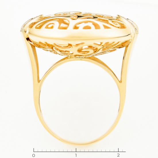 Кольцо из комбинированного золота 585 пробы c 18 бриллиантами, Л19067103 за 74700