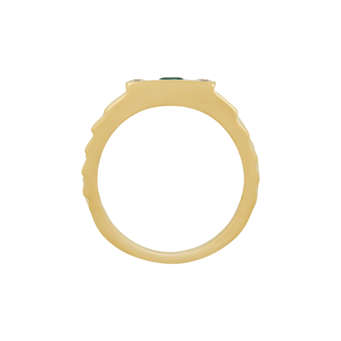 Кольцо из золота 750 пробы c изумрудом и бриллиантами, Л 5402 9106 за 145000