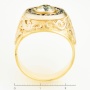 Кольцо из комбинированного золота 585 пробы c 1 бриллиантом и 21 сапфирами Л61013723 фото 4