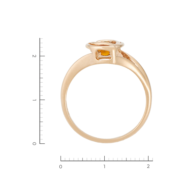 Кольцо из красного золота 585 пробы c 1 опалом, Л 7000 7641 за 27200
