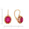 Серьги из золота 583 пробы c 2 корундами