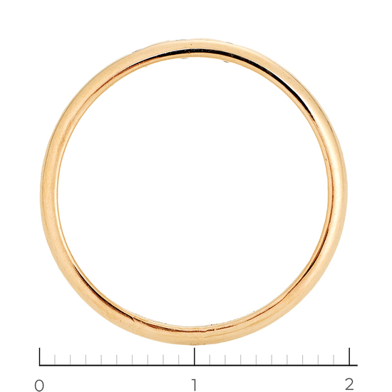 Кольцо из красного золота 585 пробы c 3 бриллиантами, Л76002768 за 9750