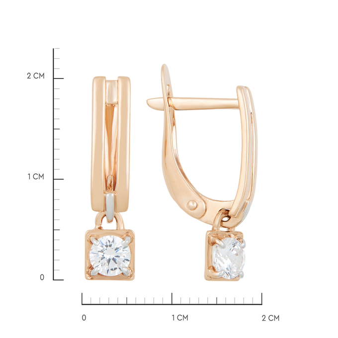 Серьги из золота 585 пробы c фианитами, К 0000 2829 за 20500