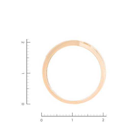 Кольцо из красного золота 585 пробы c фианитами, Л49040061 за 16720
