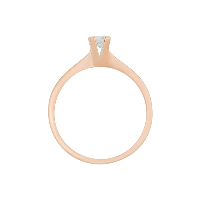 Кольцо из золота 585 пробы c бриллиантом, Л 1208 5208 за 46000