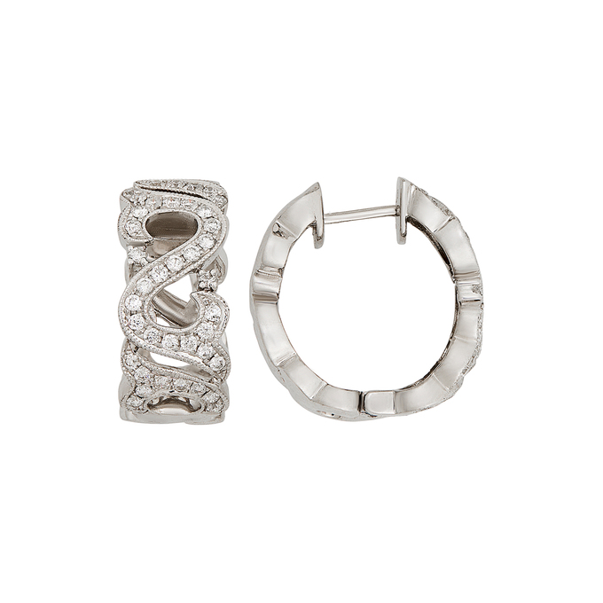 Серьги из золота 750 пробы c бриллиантами