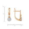 Серьги из золота 585 пробы c фианитами