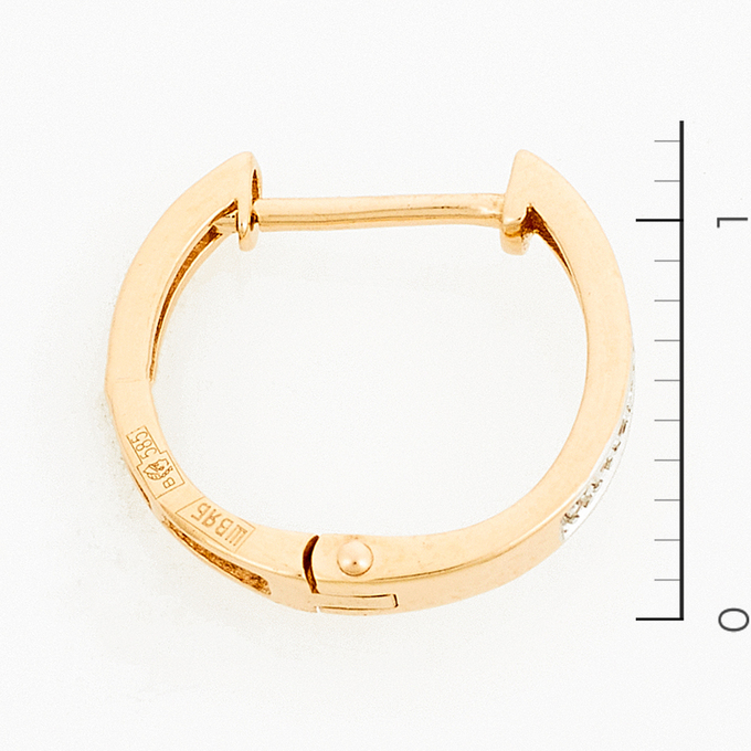 Серьги из золота 585 пробы c 20 бриллиантами