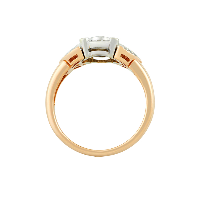 Кольцо из золота 585 пробы c бриллиантами