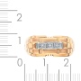 Кольцо печатка из комбинированного золота 585 пробы c 3 бриллиантами 091939 фото 3