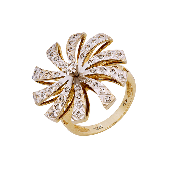 Кольцо из золота 585 пробы c бриллиантами, Л 7501 8244 за 122000