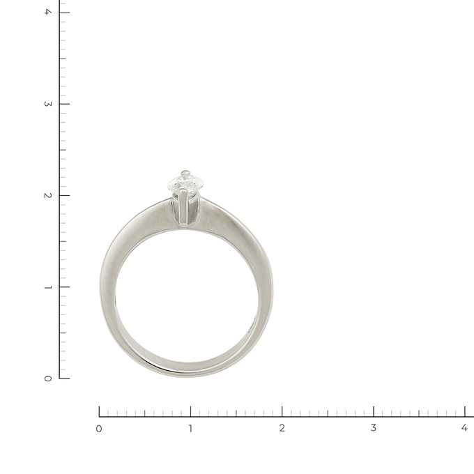 Кольцо из белого золота 750 пробы c 1 бриллиантом, Л 2010 2926 за 106900