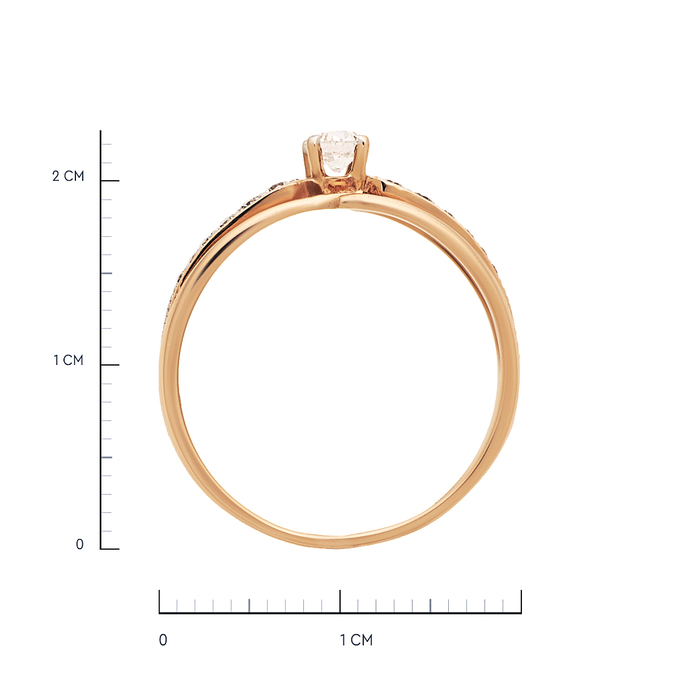 Кольцо из золота 585 пробы c бриллиантами, Л 2212 8179 за 77000