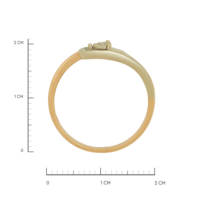 Кольцо из золота 585 пробы c бриллиантом, Л 2212 7617 за 28000