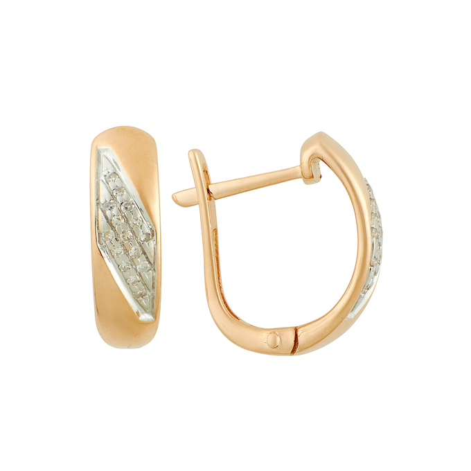 Серьги из золота 585 пробы c бриллиантами, Л 5406 2028 за 27040