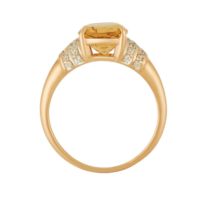 Кольцо из золота 585 пробы c цитрином и фианитами, Л 6202 1203 за 29360