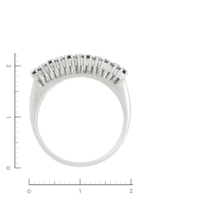 Кольцо из белого золота 585 пробы c 22 бриллиантами, Л 5405 2849 за 35350