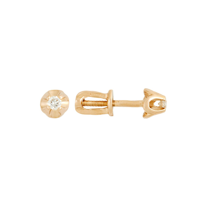 Серьги из золота 585 пробы с бриллиантами, Л 7303 8359 за 20700