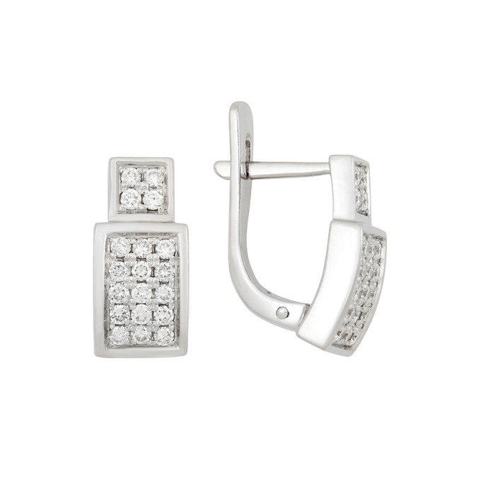 Серьги из золота 585 пробы c бриллиантами, Ц О007 2814 за 62000